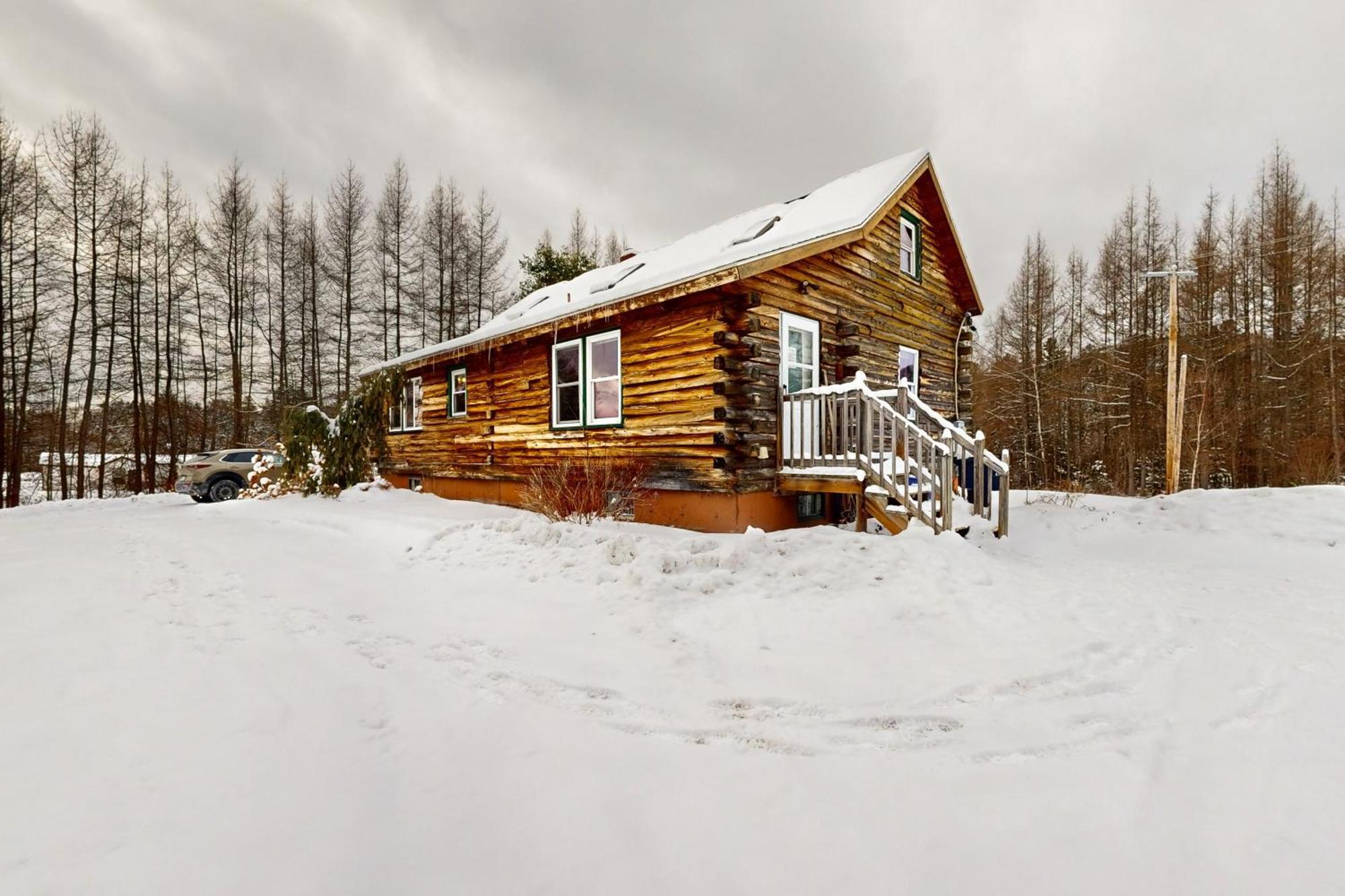 Twin View Log Home Carroll Extérieur photo