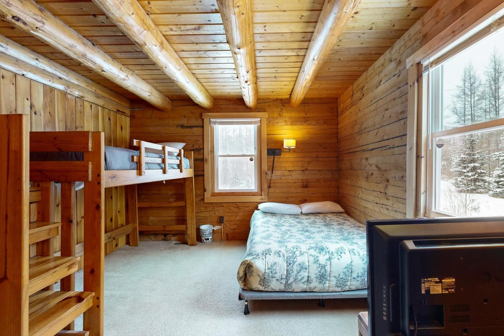 Twin View Log Home Carroll Extérieur photo