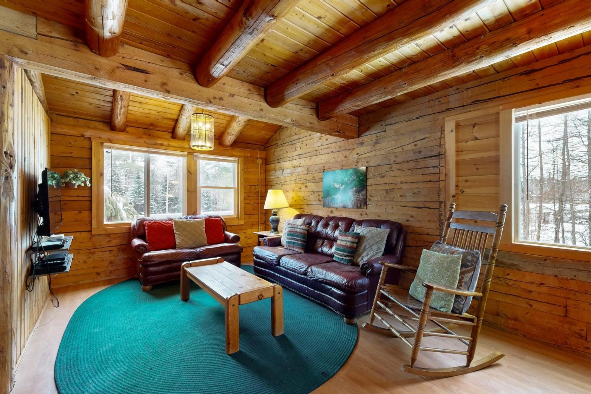 Twin View Log Home Carroll Extérieur photo